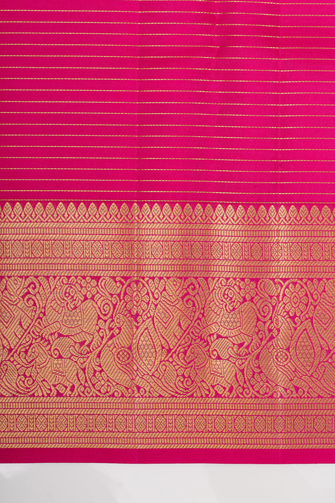 Pastel pink Zari checks pure kanchipuram silk saree