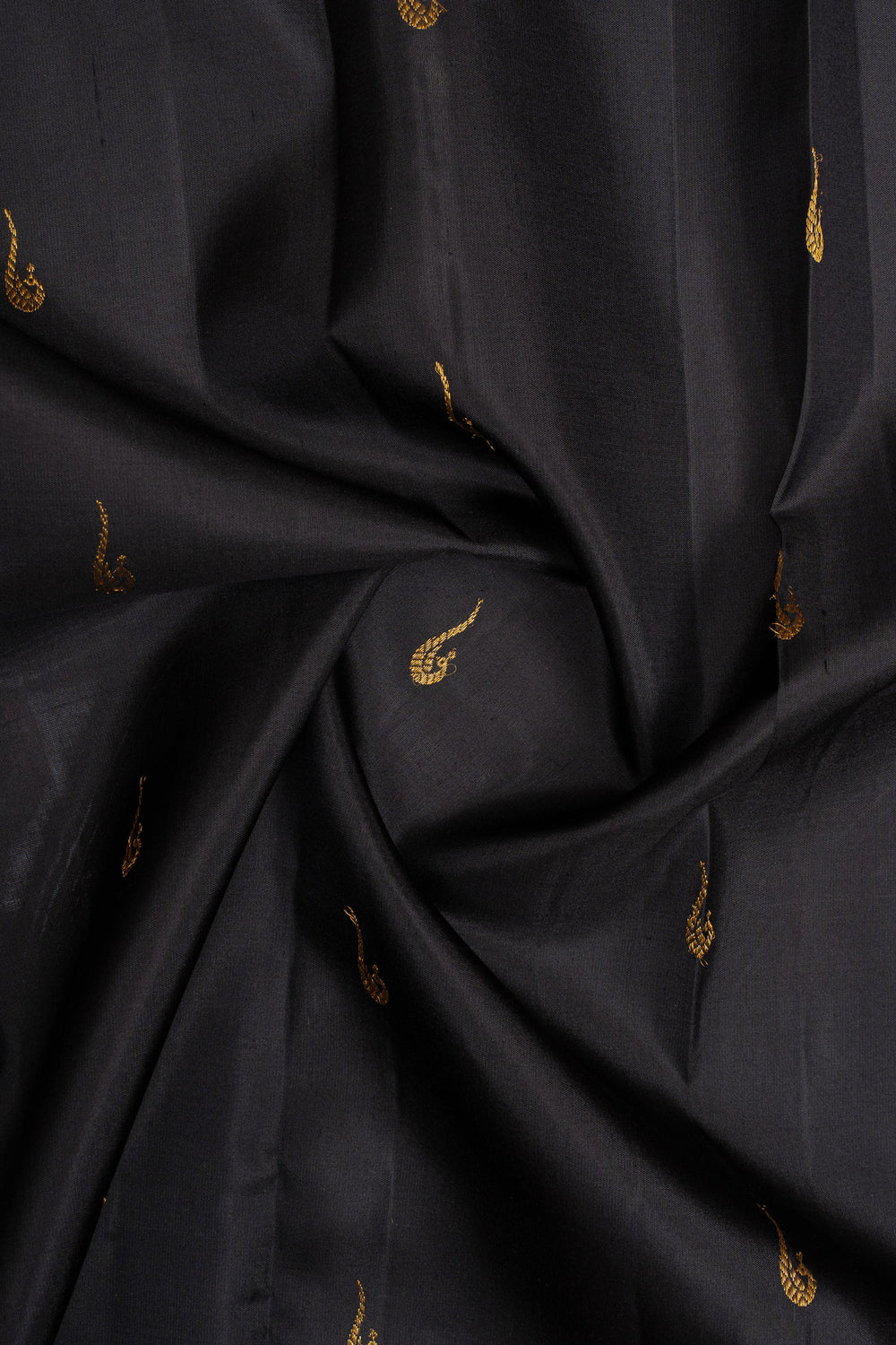Black mauve Paithani motifs  pure kanchipuram silk saree