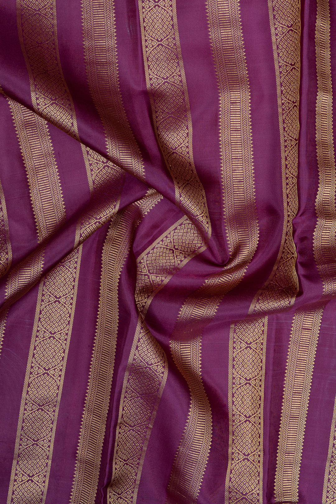 Plum purple Zari brocade pure kanchipuram silk saree