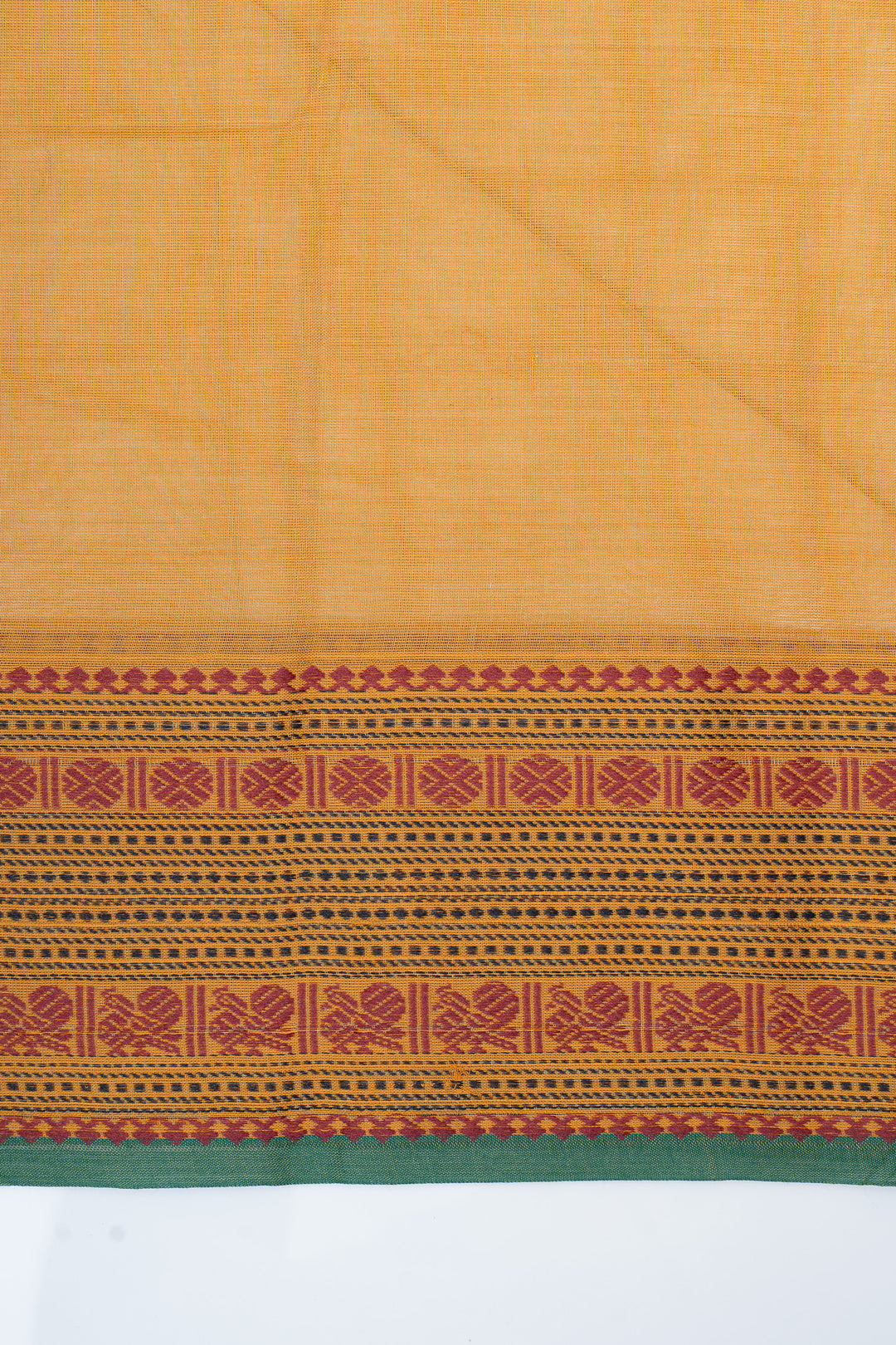 Beige traditional pure cotton saree