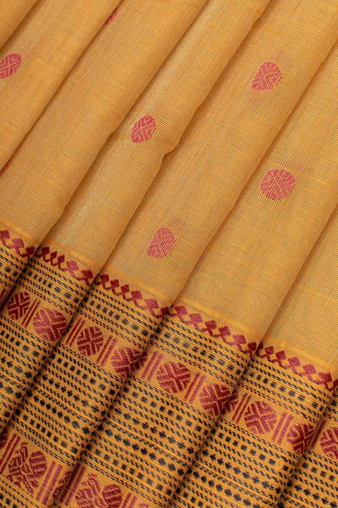 Beige traditional pure cotton saree