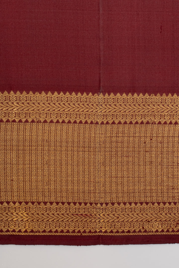 Maroon traditional pure kanchipuram silk saree