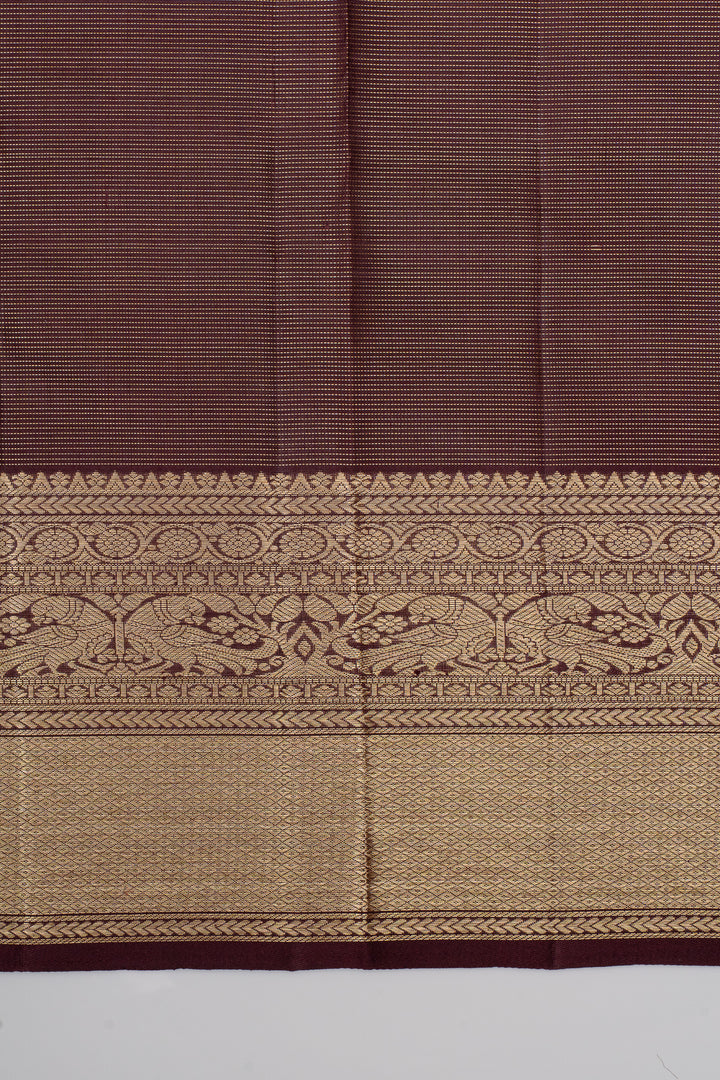 Maroon Vairaoosi pure kanchipuram silk saree