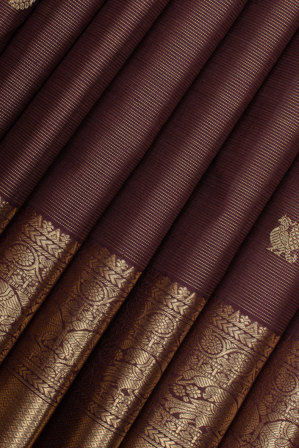 Maroon Vairaoosi pure kanchipuram silk saree