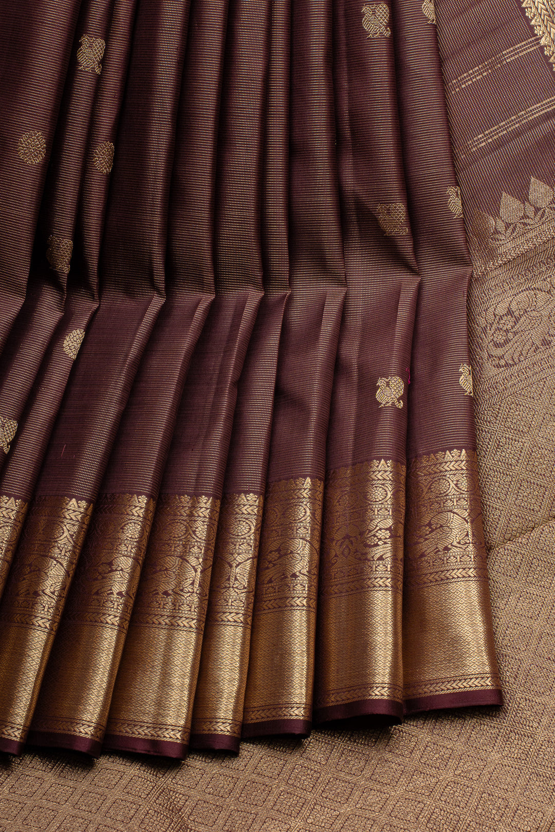 Maroon Vairaoosi pure kanchipuram silk saree