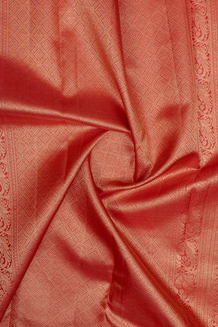 Red vairaoosi pure kanchipuram silk saree