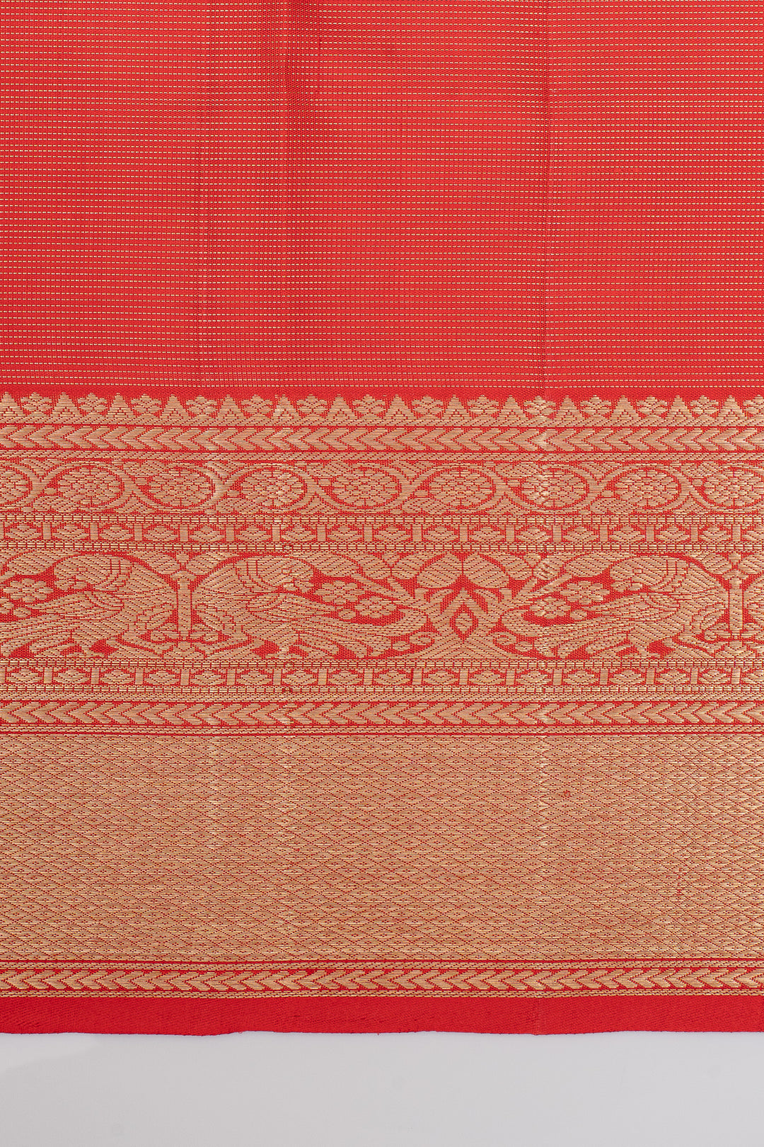 Red vairaoosi pure kanchipuram silk saree
