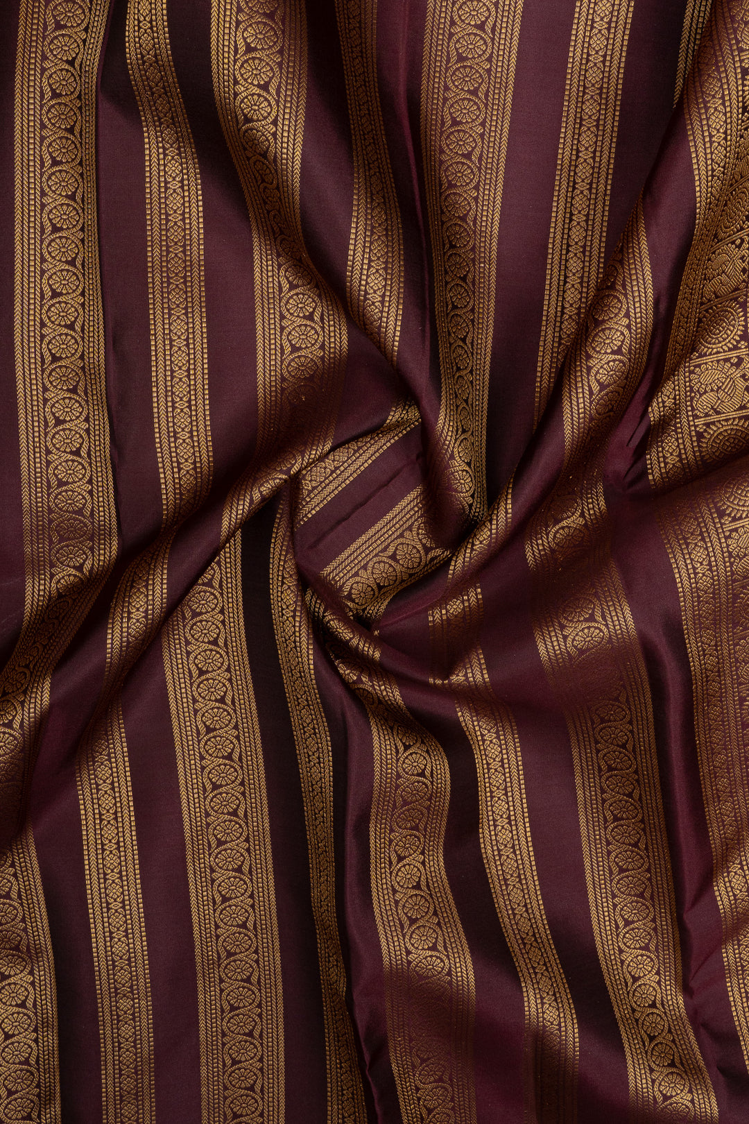 Mauve zari checks pure kanchipuram silk saree