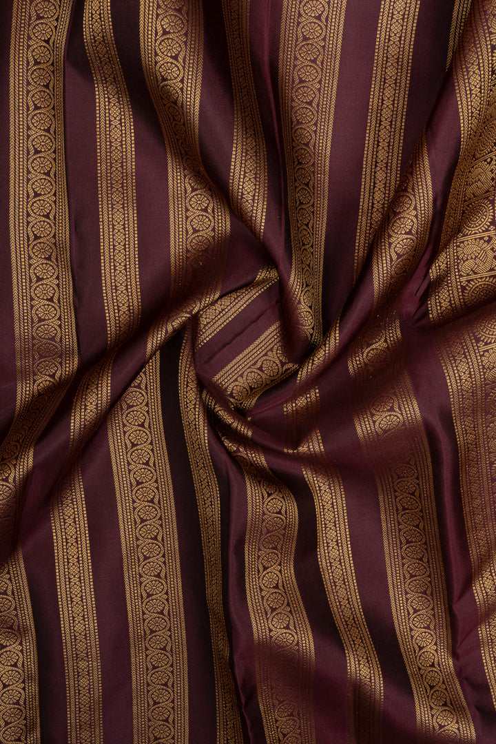 Mauve zari checks pure kanchipuram silk saree