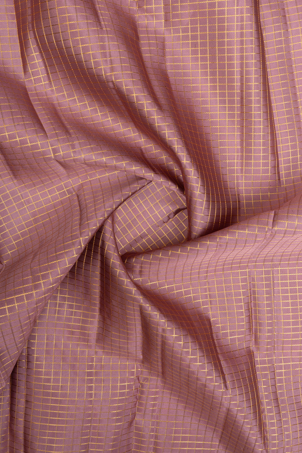 Mauve zari checks pure kanchipuram silk saree