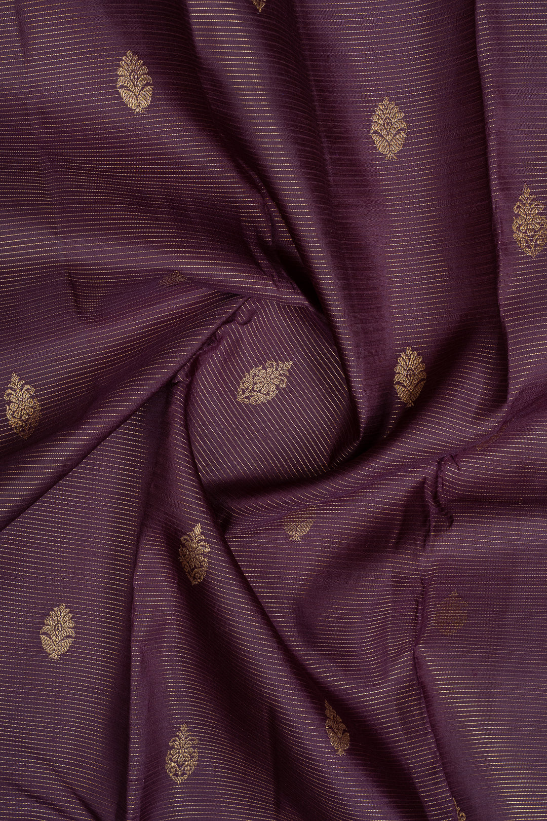 Purple Vairaoosi stripes rettai Pettu pure kanchipuram silk saree