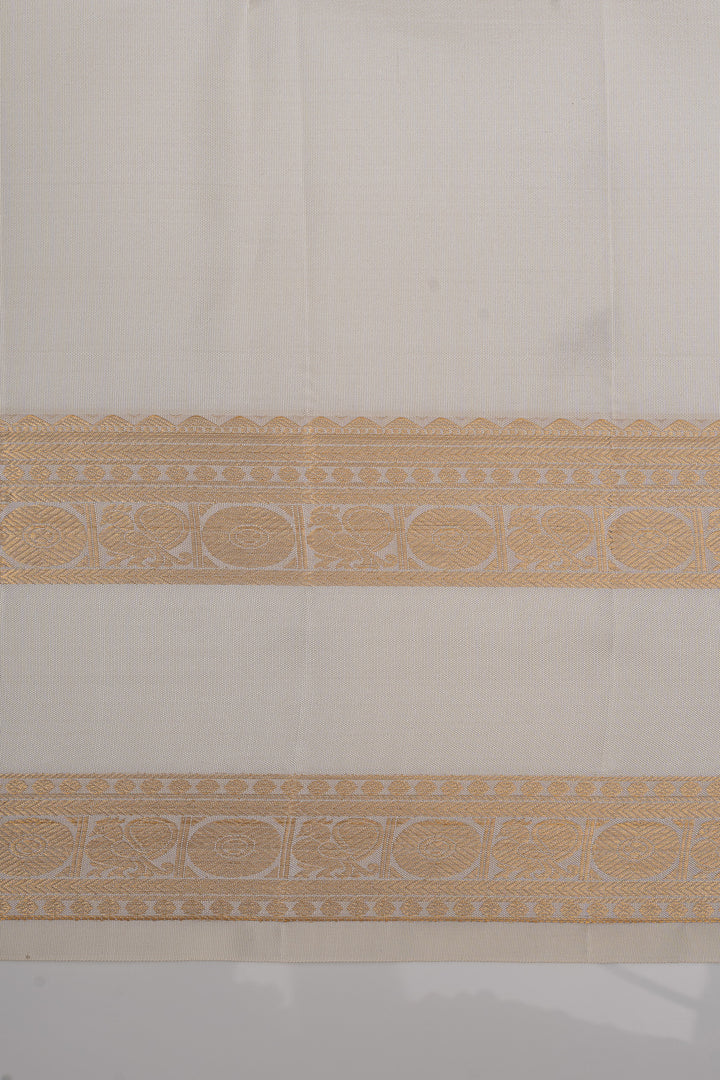 Red and ivory zari checks pure kanchipuram silk saree