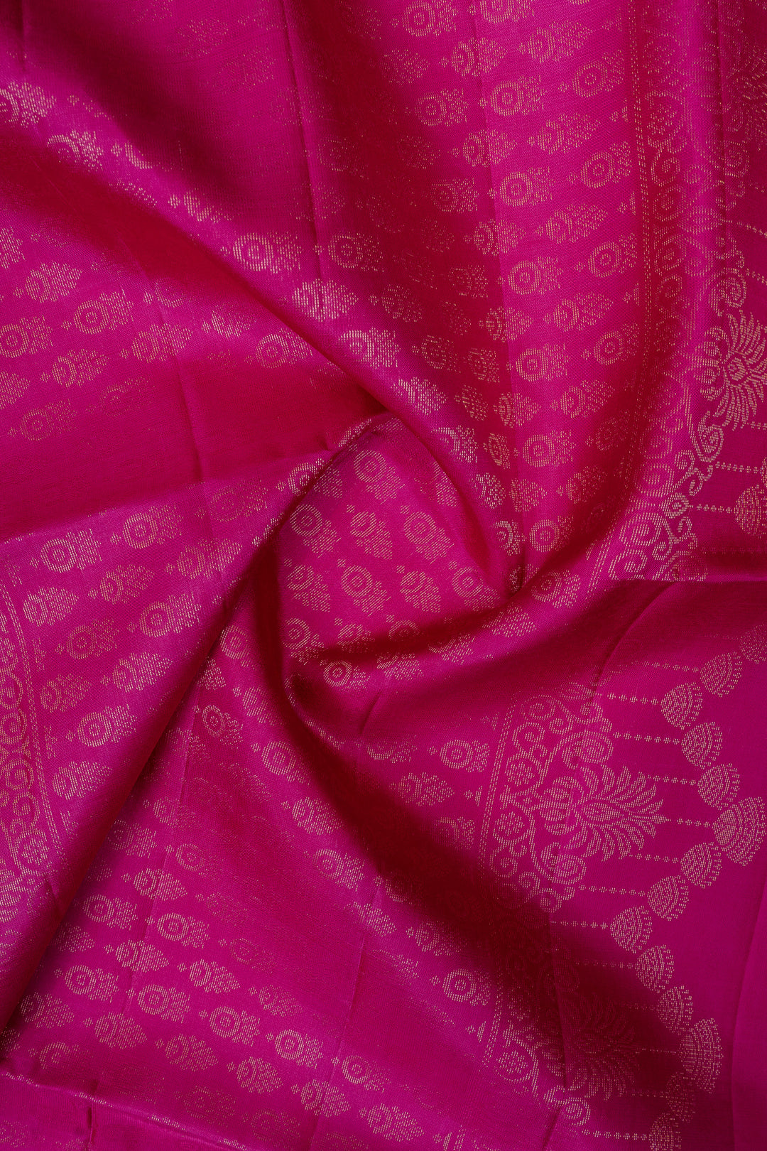 Peach orange dancing motifs pure soft silk