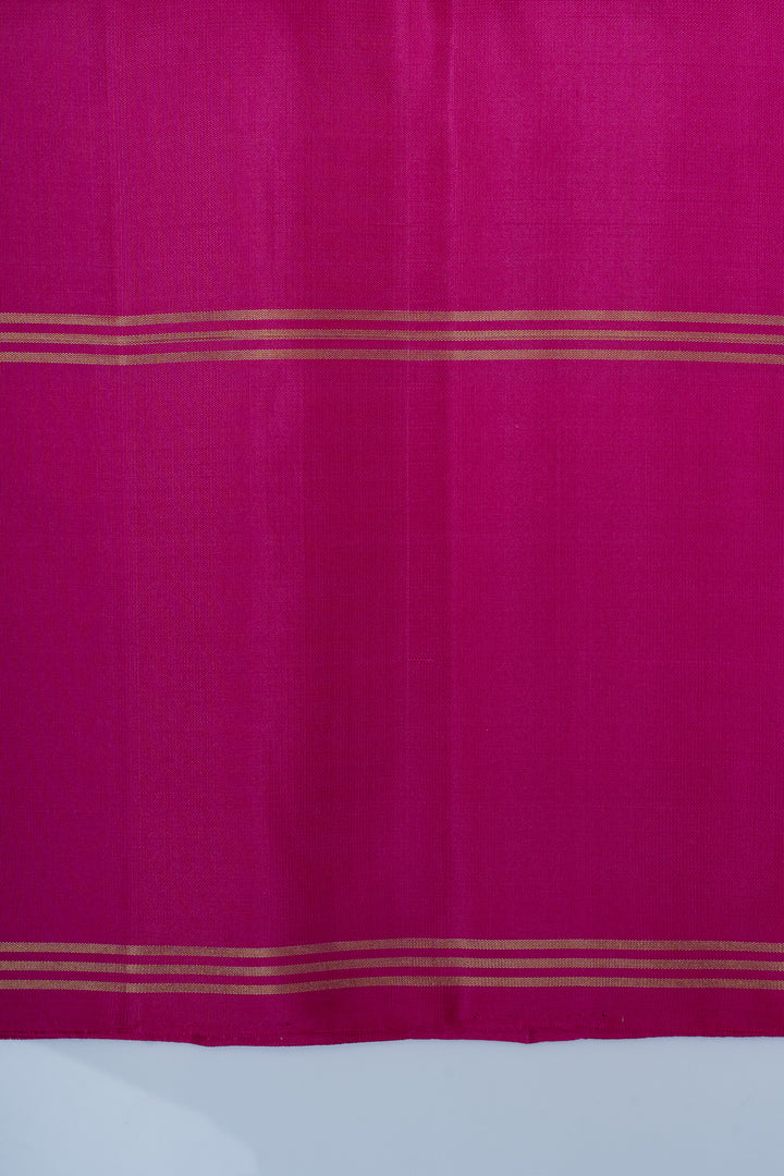 Peach orange dancing motifs pure soft silk