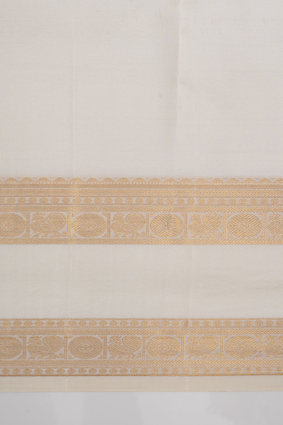 Purple and ivory zari checks pure kanchipuram silk saree
