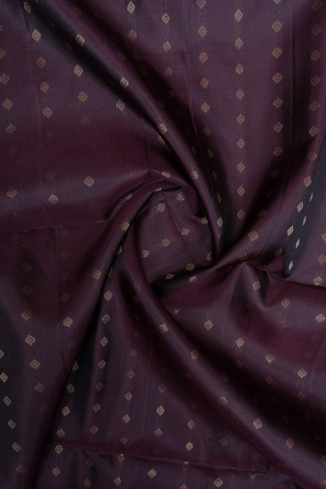Aubergine purple and grey pure soft silk
