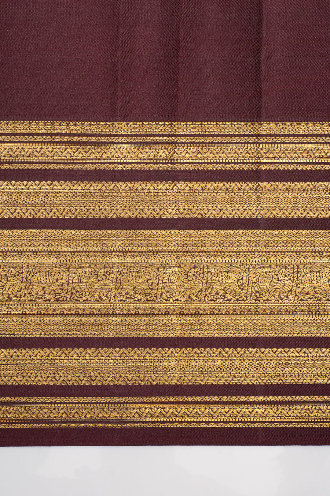 Mauve zari checks pure kanchipuram silk saree