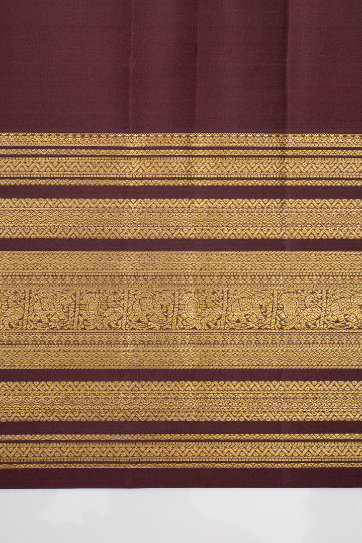 Mauve zari checks pure kanchipuram silk saree