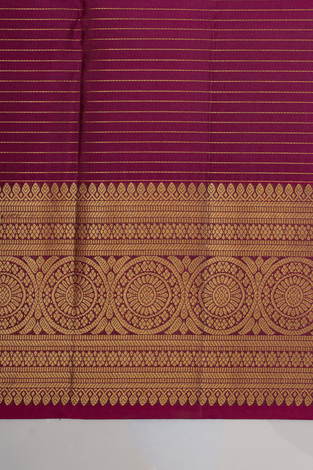 Jamun purple zari checks pure kanchipuram silk saree