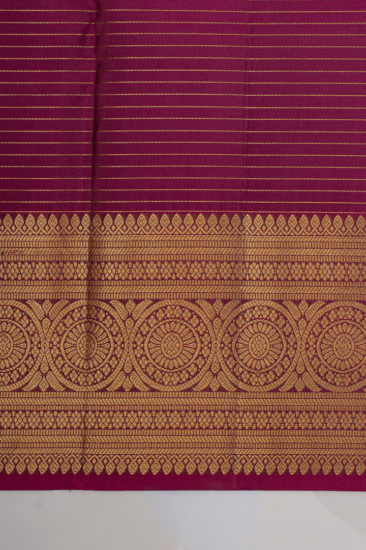 Jamun purple zari checks pure kanchipuram silk saree