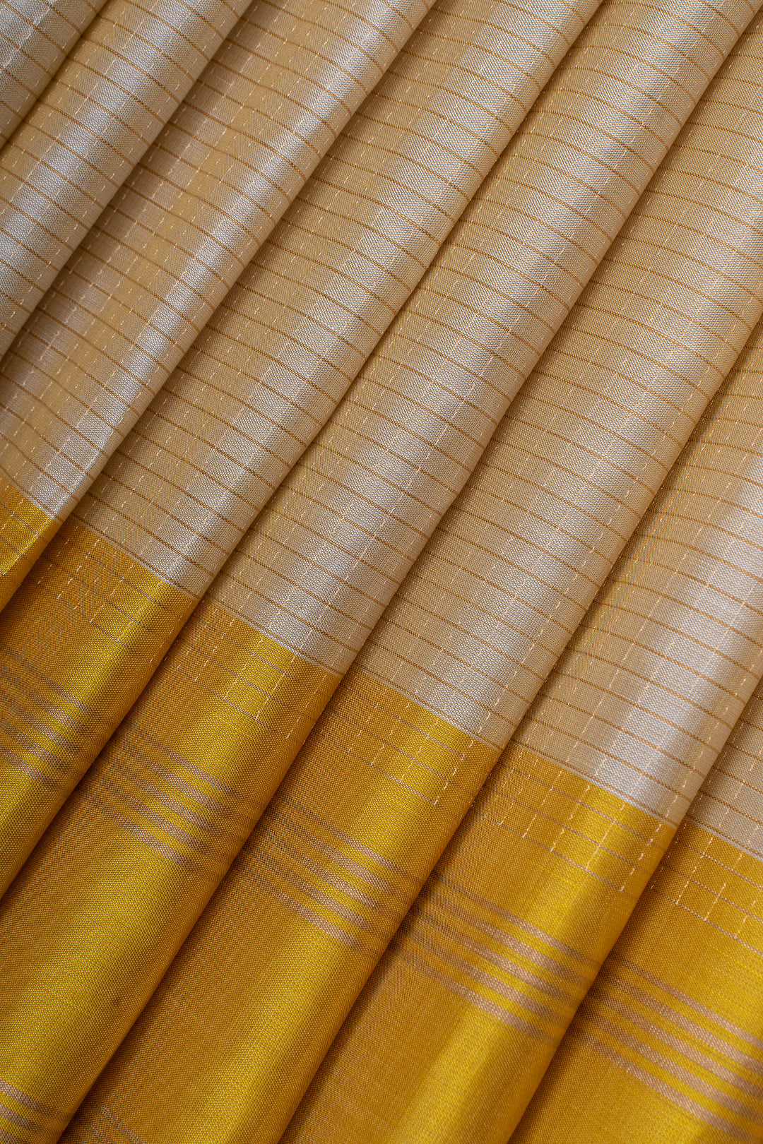 Champagne gold stripes soft silk