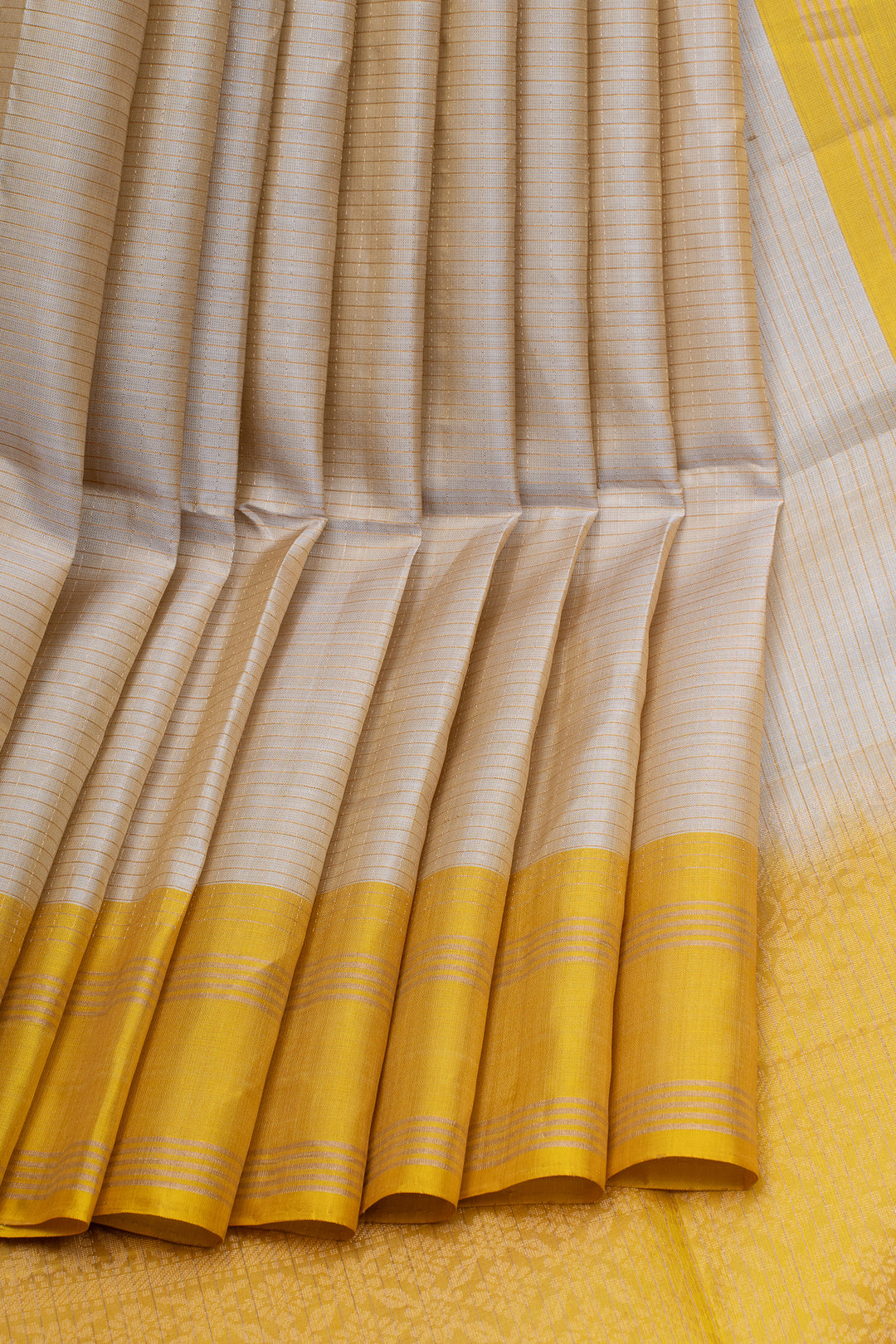 Champagne gold stripes soft silk