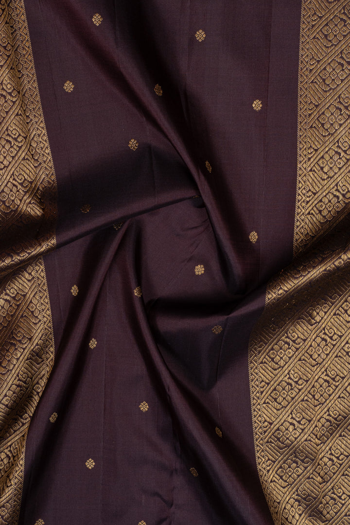 Pink and brown Beetu butta traditional  pure kanchipuram silk saree
