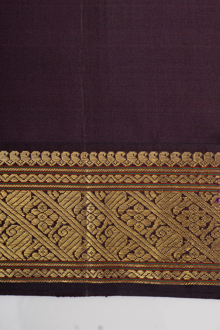 Pink and brown Beetu butta traditional  pure kanchipuram silk saree