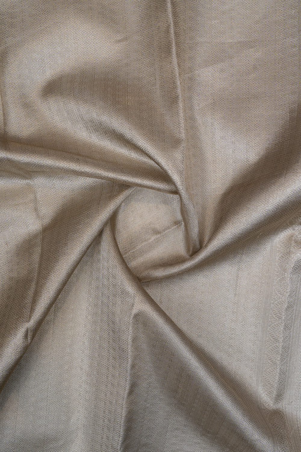 Silver and grey traditional pure kanchipuram silk saree