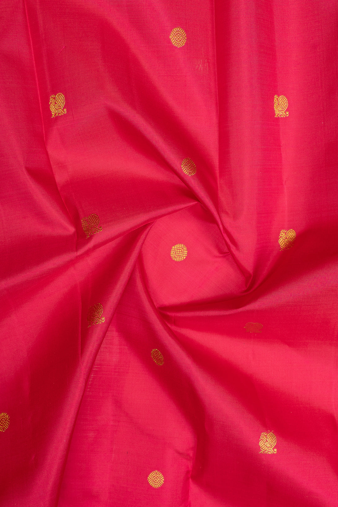Pink and green rettai pettu pure kanchipuram silk saree