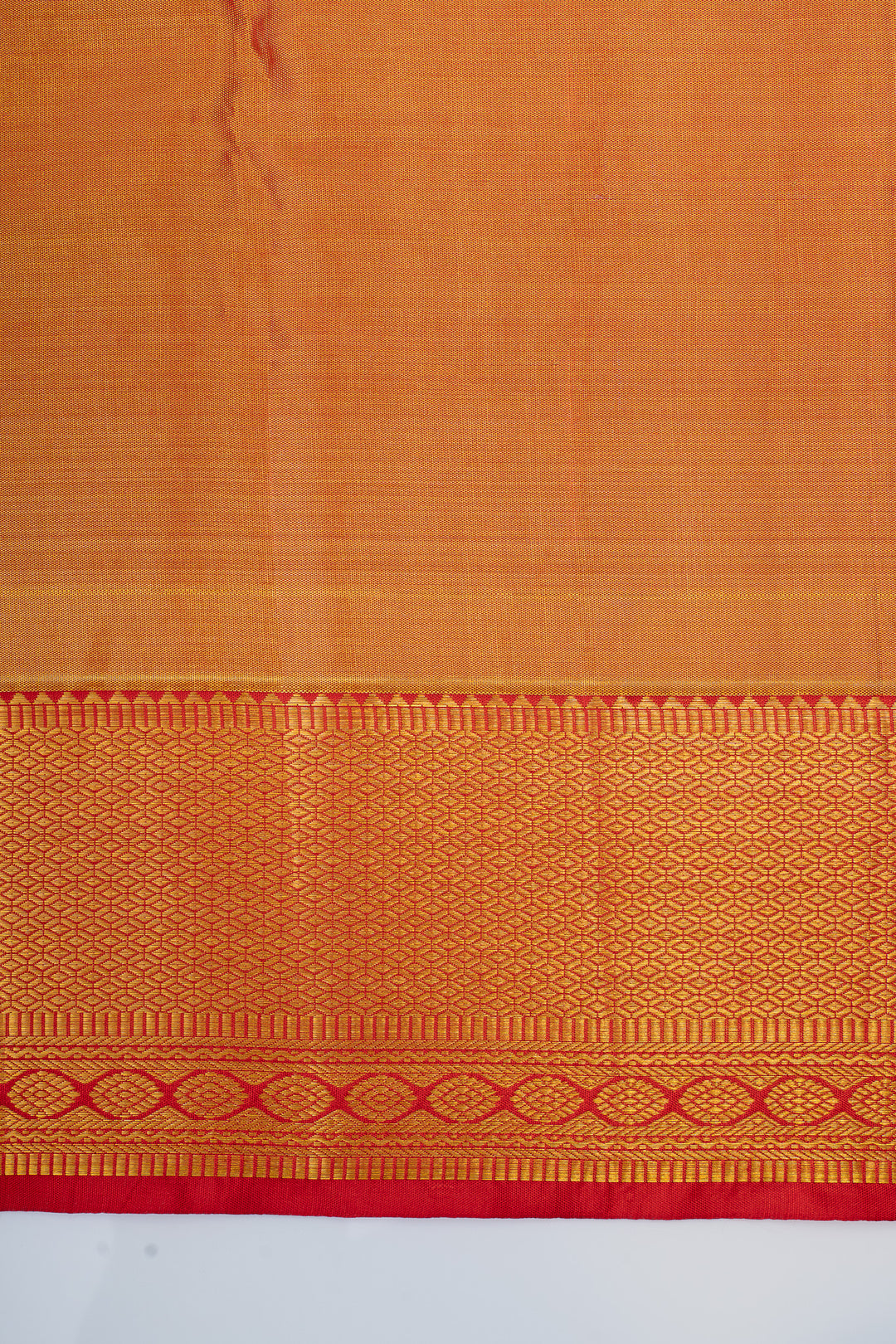 Baby pink and red Brocade pure kanchipuram silk saree