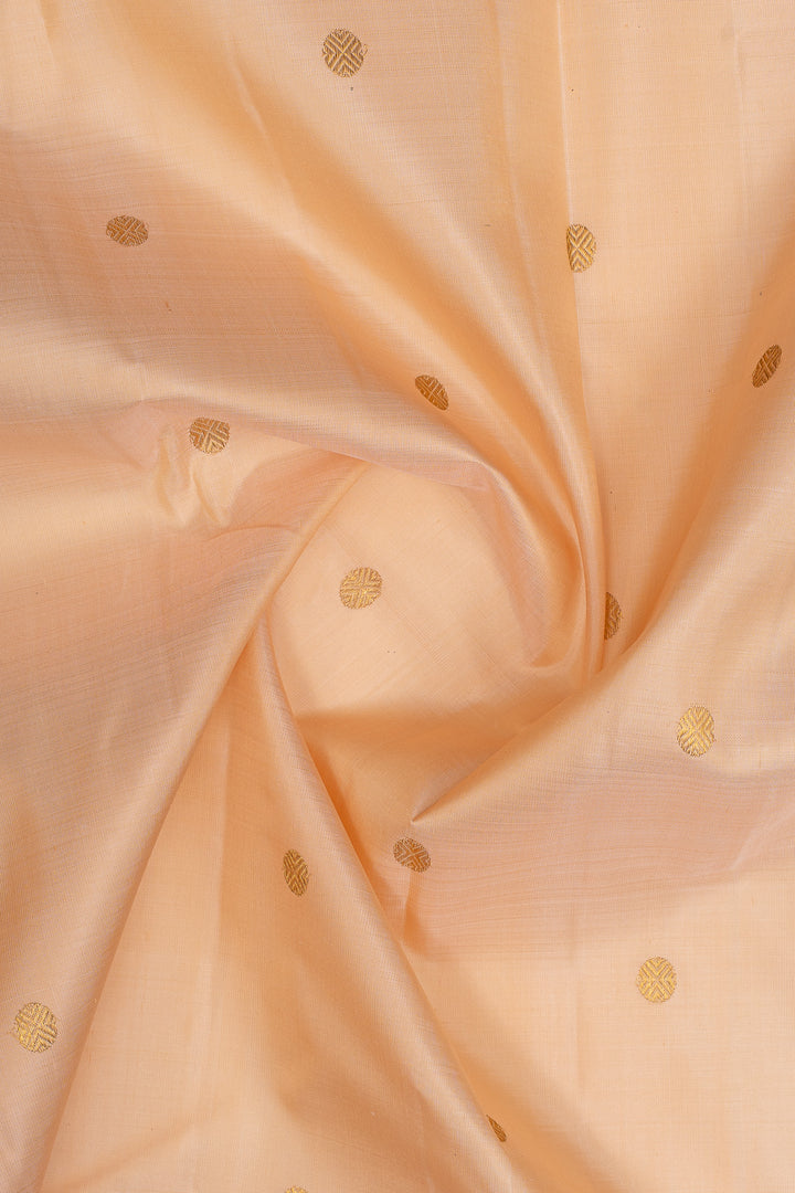 Peach traditional pure kanchipuram silk saree