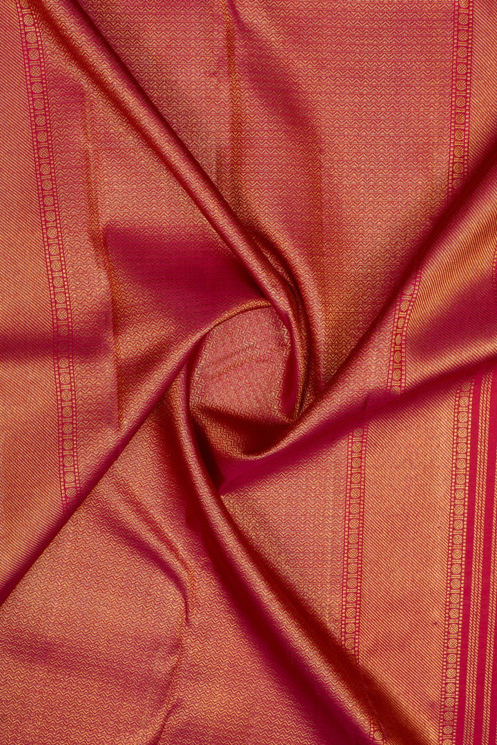 Red paisley vanasingaram pure kanchipuram silk saree