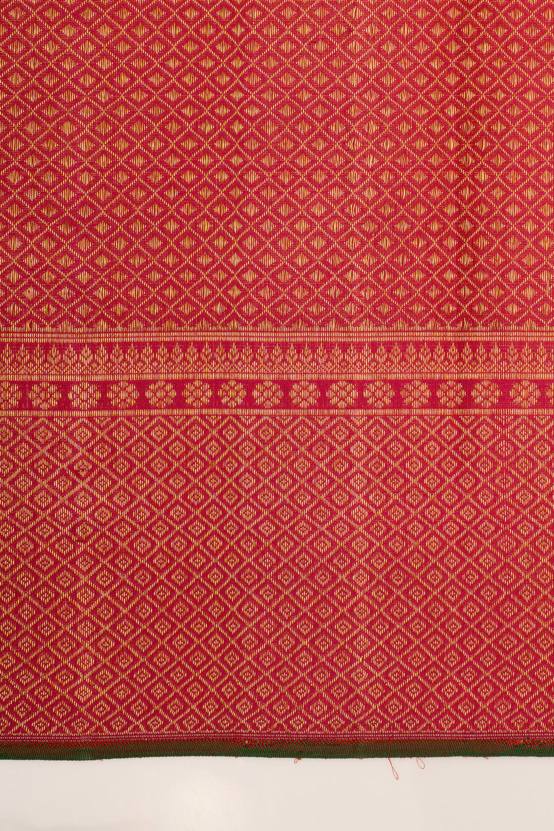 Red paisley vanasingaram pure kanchipuram silk saree