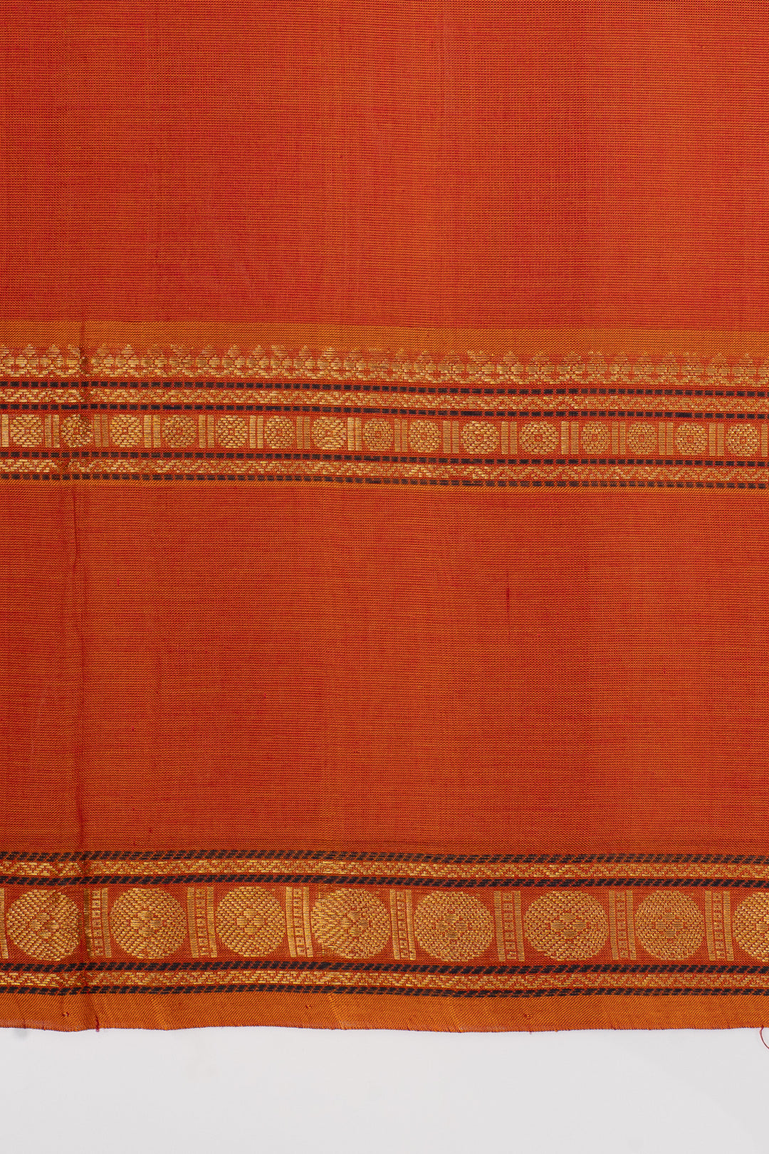 Red neli stripes rettai pettu pure silk cotton saree