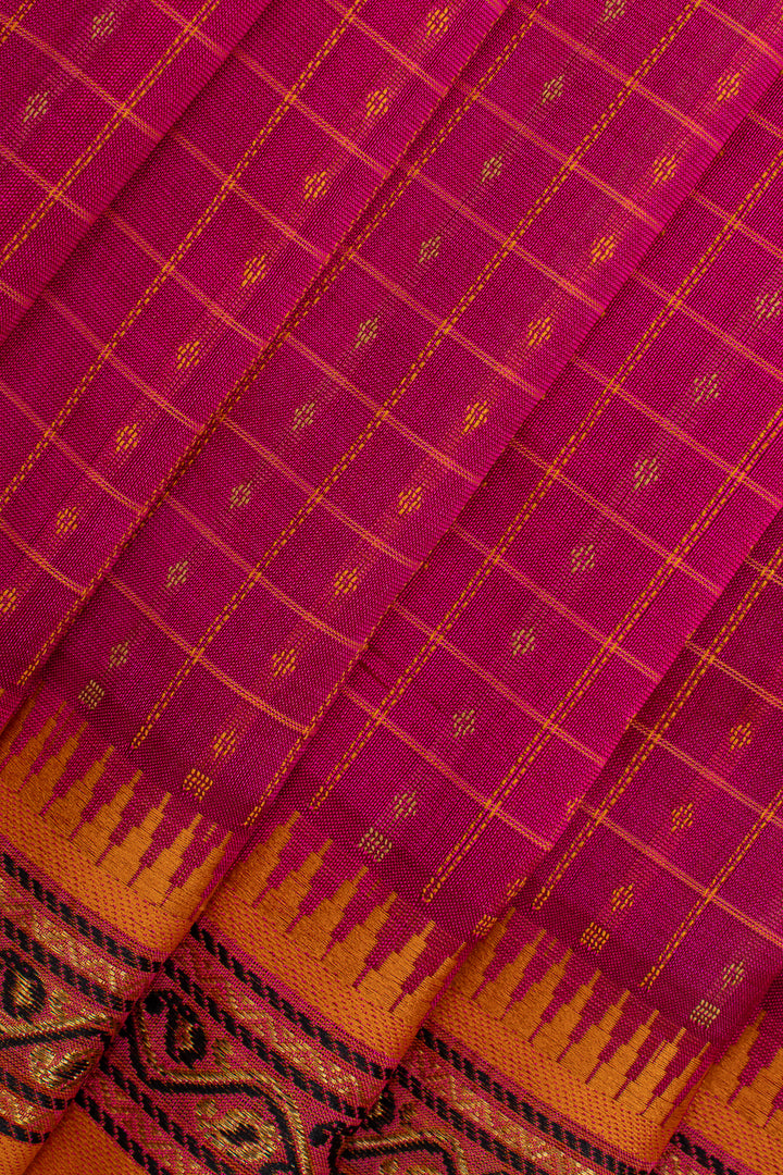 Pink lakshadeepam  pure silk cotton saree