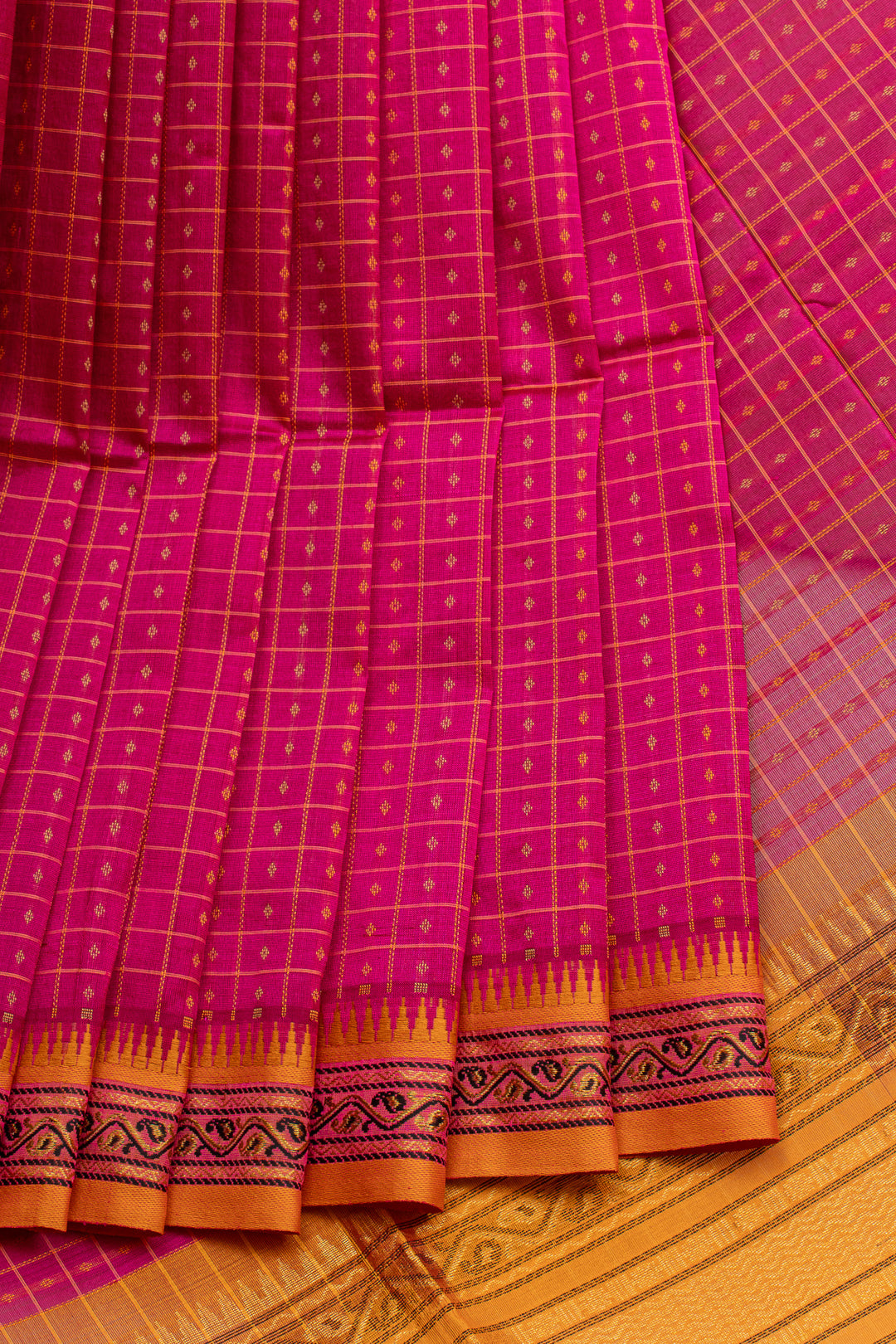 Pink lakshadeepam  pure silk cotton saree