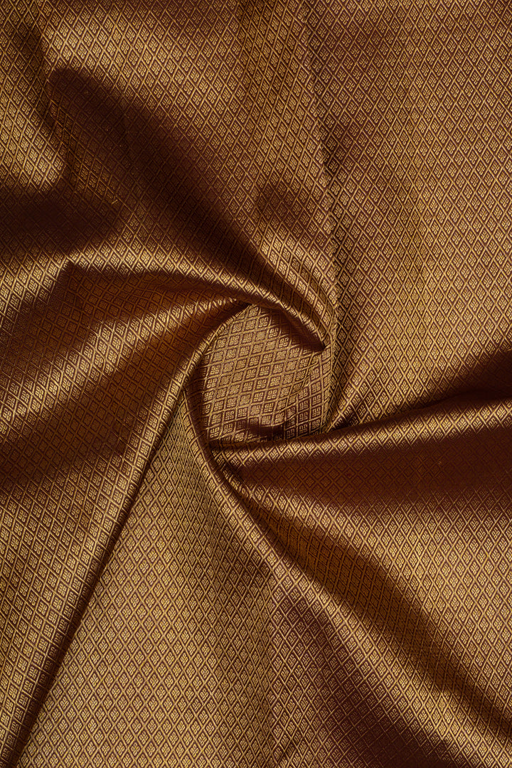 Rust orange traditional pure kanchipuram silk saree