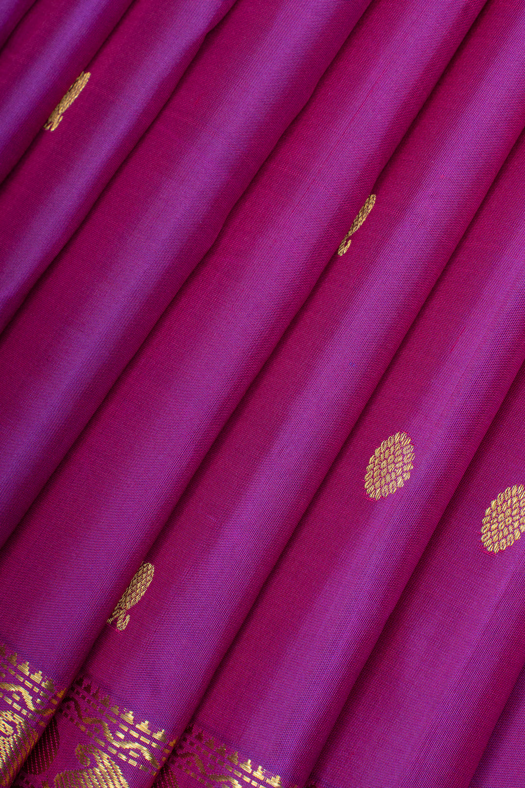 Purple traditional pure kanchipuram silk saree