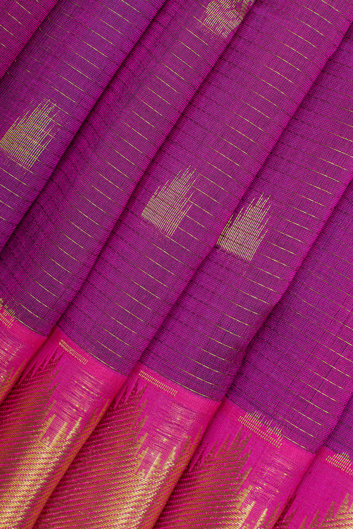 Purple vairaoosi pure silk cotton saree