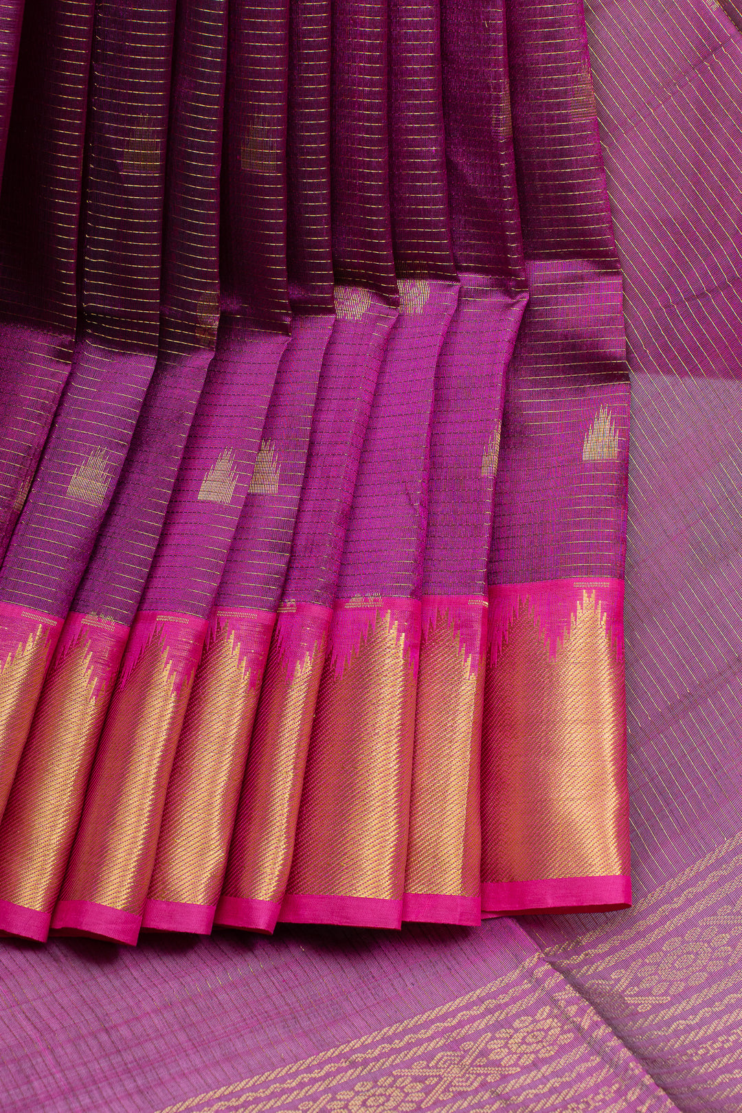 Purple vairaoosi pure silk cotton saree