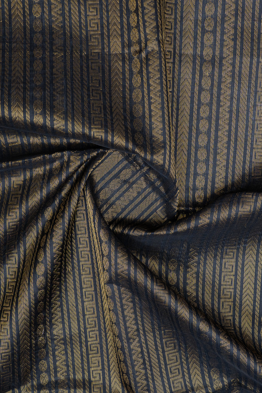 Moss green Zari checks pure silk cotton saree