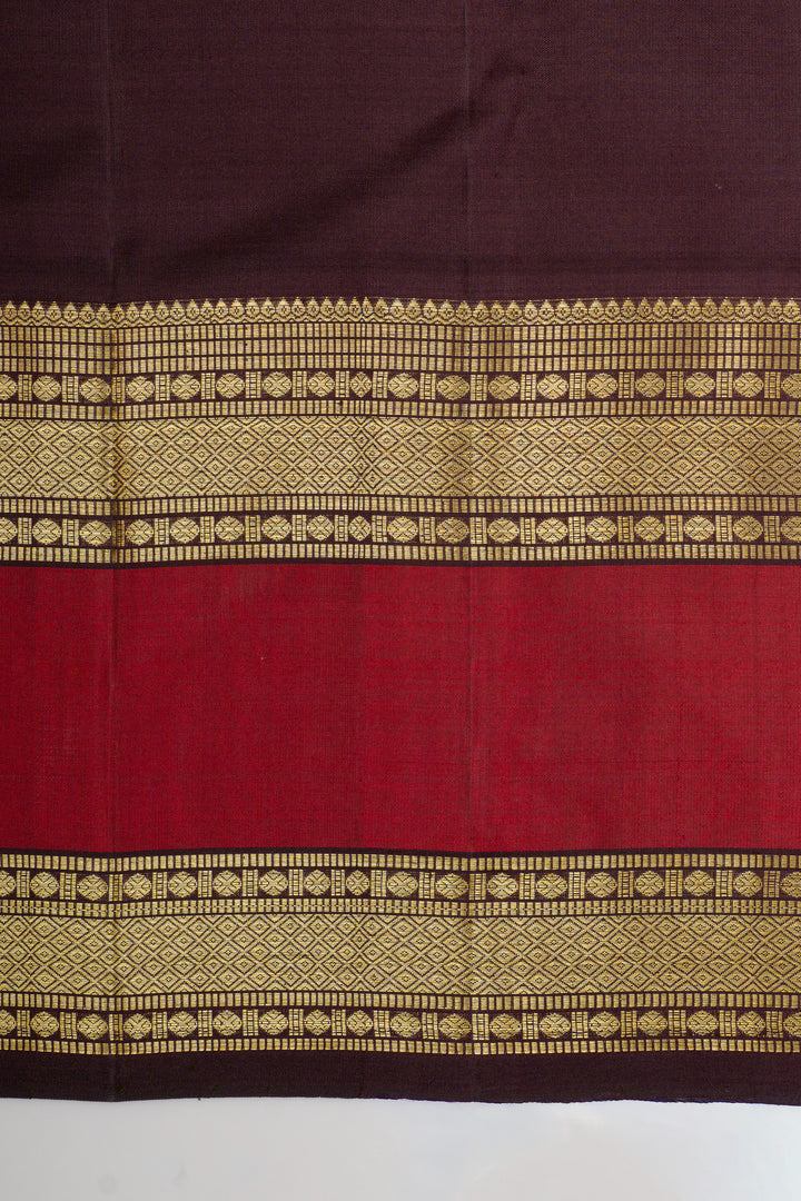 Grey traditional pure kanchipuram silk saree