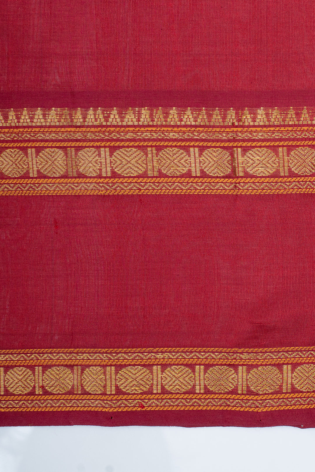 Beige butta pure silk cotton saree