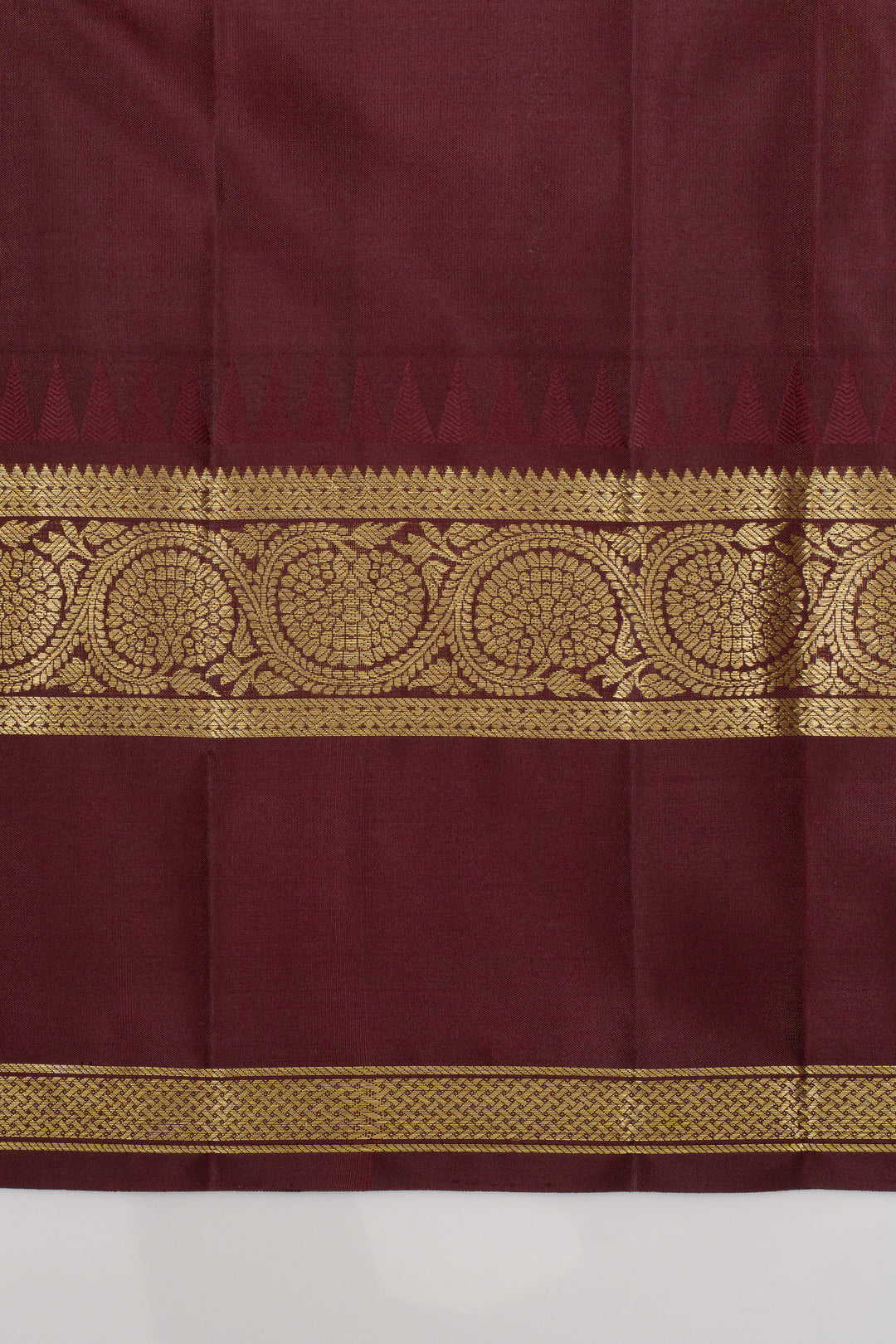 Lilac and maroon and traditional pure kanchipuram silk saree