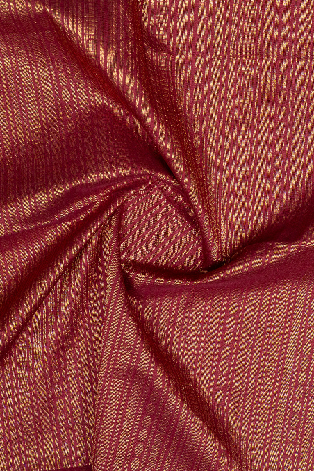 Maroon zari checks pure silk cotton saree
