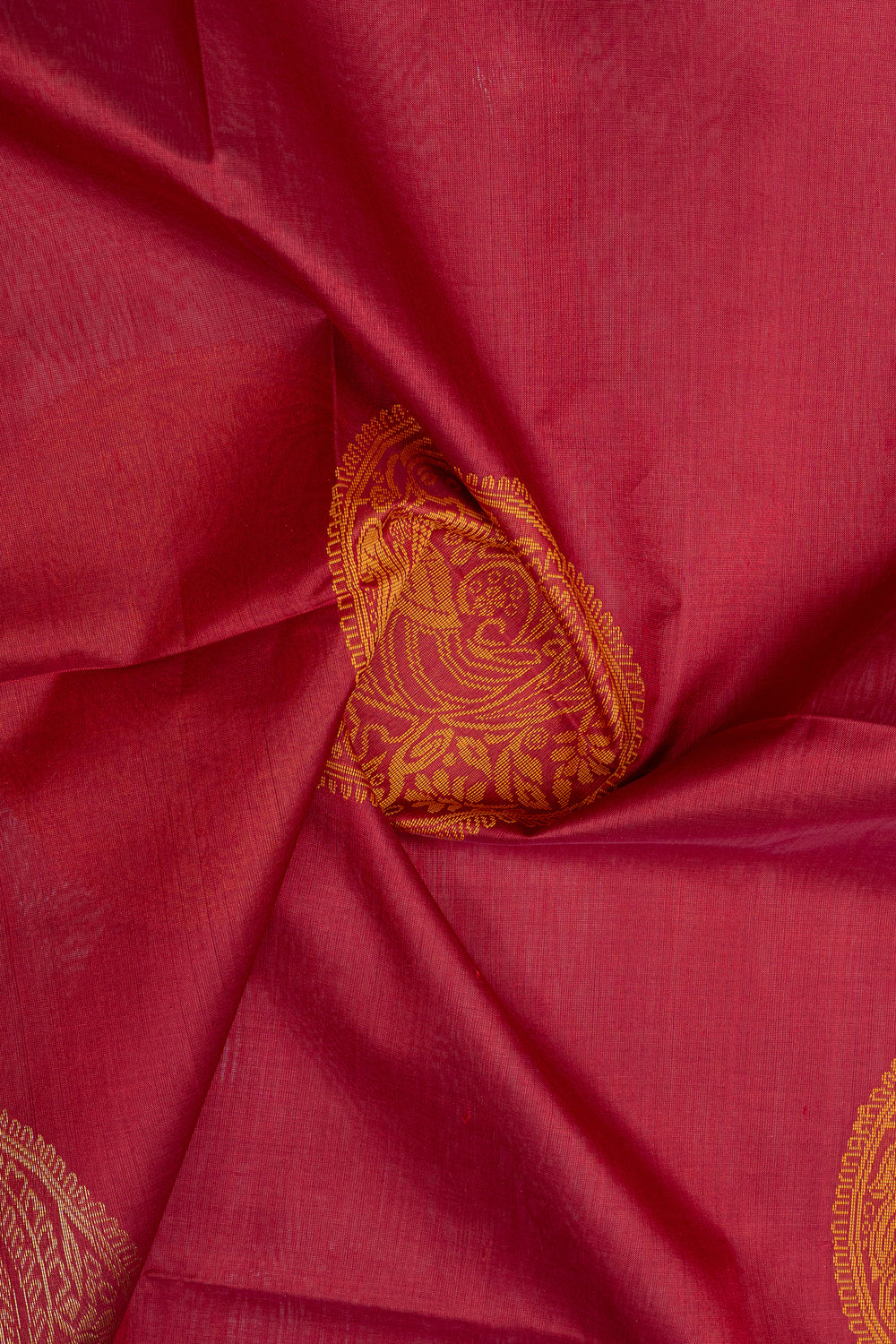 Red traditional pure silk cotton saree