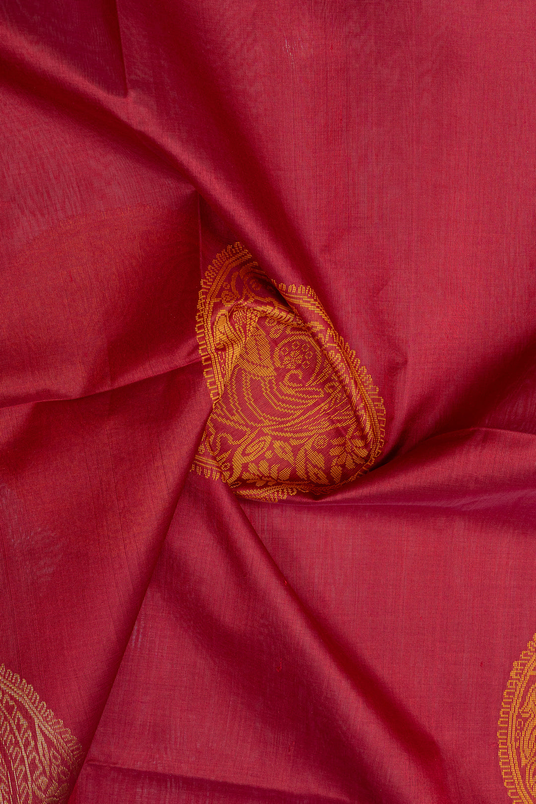 Red traditional pure silk cotton saree