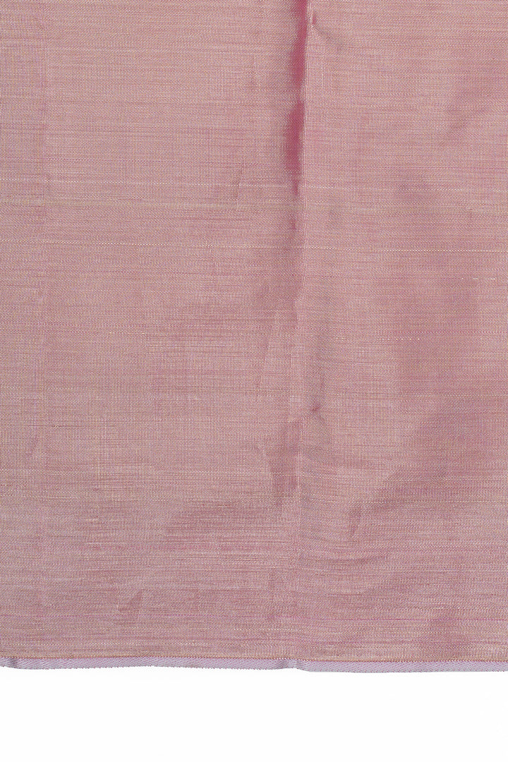 Metallic lilac floral tissue pure designer kanchipuram silk saree