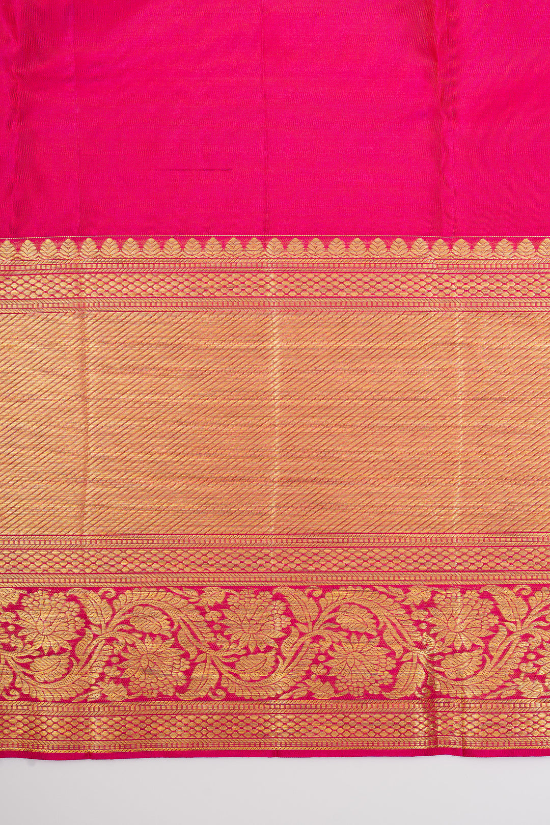 Rani pink brocade pure kanchipuram silk saree